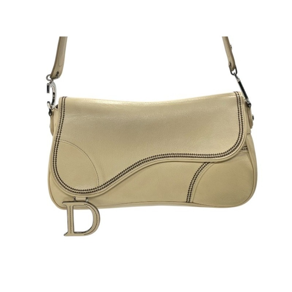 Christian Dior Saddle One Shoulder Hobo Bag Beige Tan logo - Picture 2 of 10